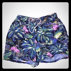 Polo Bathing Suit Flamingo Tropical Theme - Men’s